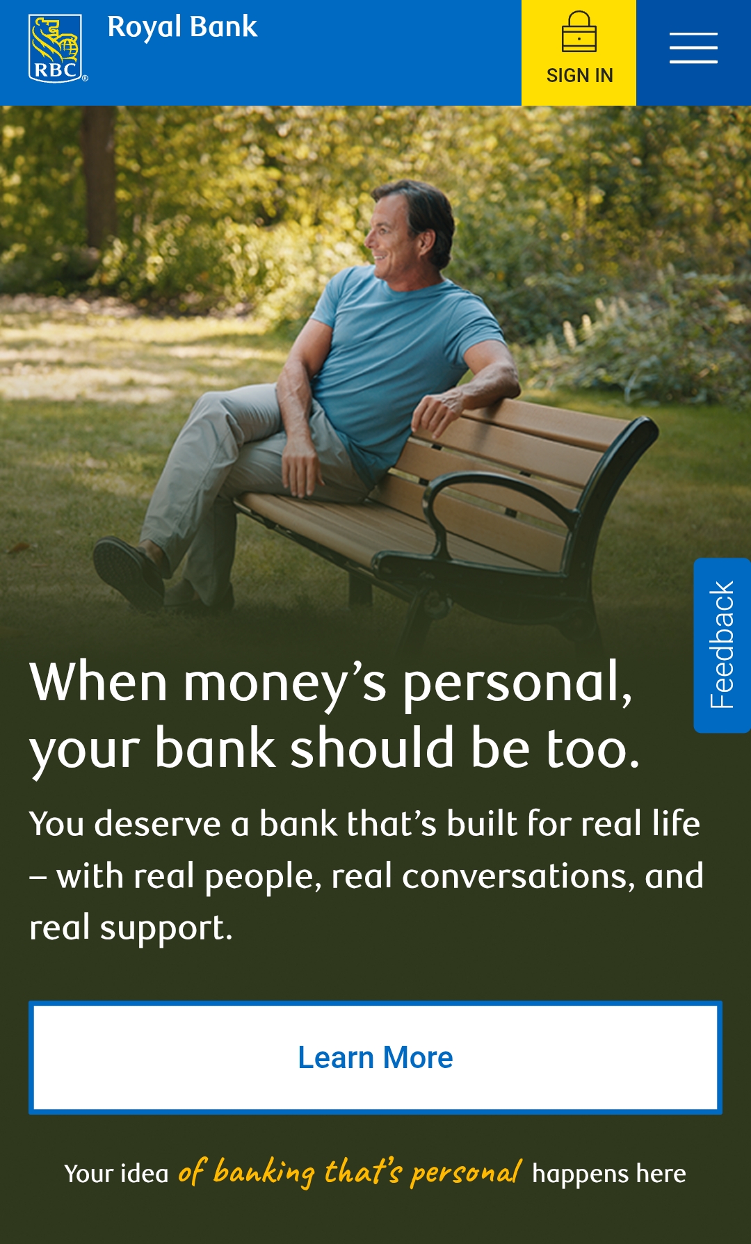 Man relaxing on a park bench